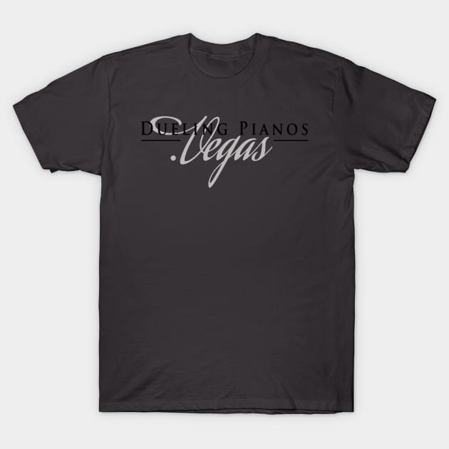 Dueling Pianos.Vegas Black & Silver Stylish T-Shirt by DuelingPianos.Vegas